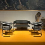 Set canapea si fotolii Ekselans Homs negru