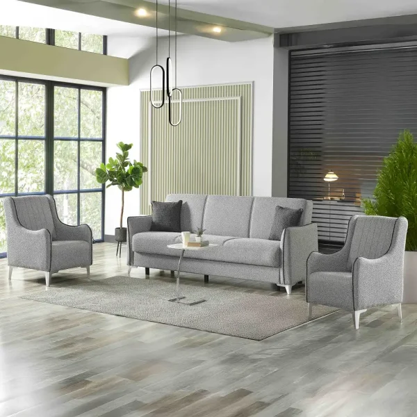 Set canapea extensibila cu 2 fotolii Sofia Homs