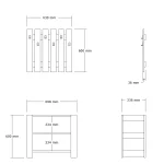 Set cuier de perete și pantofar Friends culoare alb - imagine 3