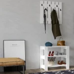 Set cuier de perete și pantofar Friends culoare alb - imagine 6