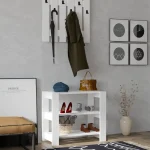 Set cuier de perete și pantofar Friends culoare alb - imagine 4