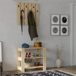 Set cuier de perete și pantofar Friends culoare stejar - imagine 2