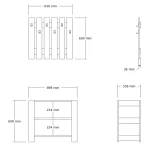 Set cuier de perete și pantofar Friends culoare stejar - imagine 3