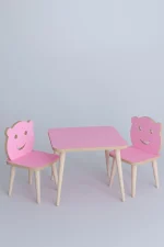 Set masa+ 2 scaune pentru copii Bambi Homs roz - imagine 3