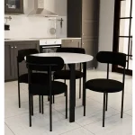 Scaun Onita, metal, negru - imagine 15