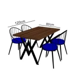 Scaun metal, Dining Homs, auriu, 76 x 62 cm,30450 - imagine 7