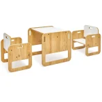 Set masa + 2 scaune copii 60×40×45 cm – PAL alb/sonoma – Marni - imagine 6