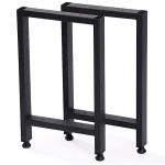 Set 2 picioare metalice pentru măsuță de cafea, design industrial,42 cm