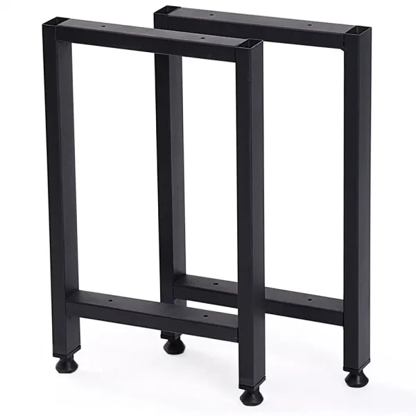 Set 2 picioare metalice pentru măsuță de cafea, design industrial,42 cm