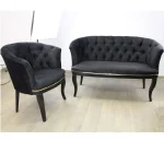 Fotoliu Milano maro, picioare lemn - imagine 8