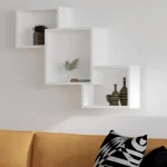 Set raft de perete Silver culoare alb,98 cm - imagine 5