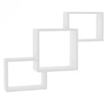 Set raft de perete Silver culoare alb,98 cm - imagine 3