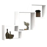 Set raft de perete Silver culoare alb,98 cm - imagine 4