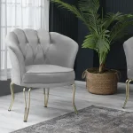 Set canapea Viena 2+1+1Homs textil gri-auriu,30703 - imagine 3