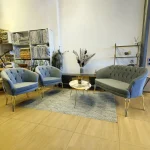 Set canapea Viena 2+1+1Homs textil gri-auriu,30703 - imagine 5