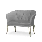 Set canapea Viena 2+1+1Homs textil gri-auriu,30703 - imagine 8