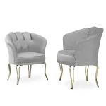 Set canapea Viena 2+1+1Homs textil gri-auriu,30703 - imagine 9