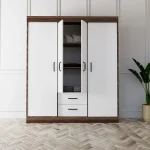 Dulap Homs 4 usi, 2 sertare alb, SD084-017749 - imagine 2