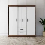 Dulap Homs 4 usi, 2 sertare alb, SD084-017749 - imagine 3