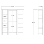 Sifonier City culoare alb 180 cm - imagine 4
