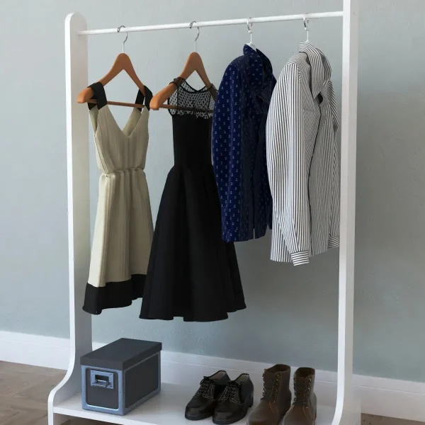 Suport de umerase Styl Homs 85 x 127 x 34 cm, Alb