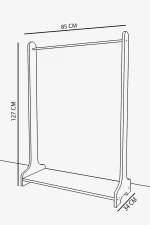 Suport de umerase Styl Homs 85 x 127 x 34 cm, Alb - imagine 3