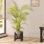 Suport ghiveci Anca, din metal, culoare negru