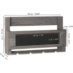 Suport sticle pentru perete din lemn Vino Homs 50 x 30 cm, gri antracit - imagine 5