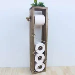 Stand suport toaleta,seria wood Homs, 55x10x10 cm, lemn natur,700015