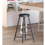 Scaun taburet din metal, negru, 72 x 30 x 30 cm - imagine 3