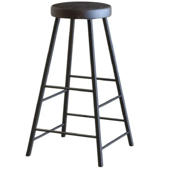 Scaun taburet din metal, negru, 72 x 30 x 30 cm