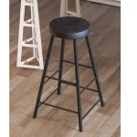 Scaun taburet din metal, negru, 72 x 30 x 30 cm - imagine 2