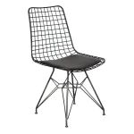 Scaun metal, Dining Homs, negru 80 x 42 x 45 cm - imagine 2