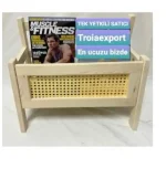 Organizator din lemn pentru carti si caiete,seria wood, Homs, 49 x 41 x 28 cm,700180 - imagine 3